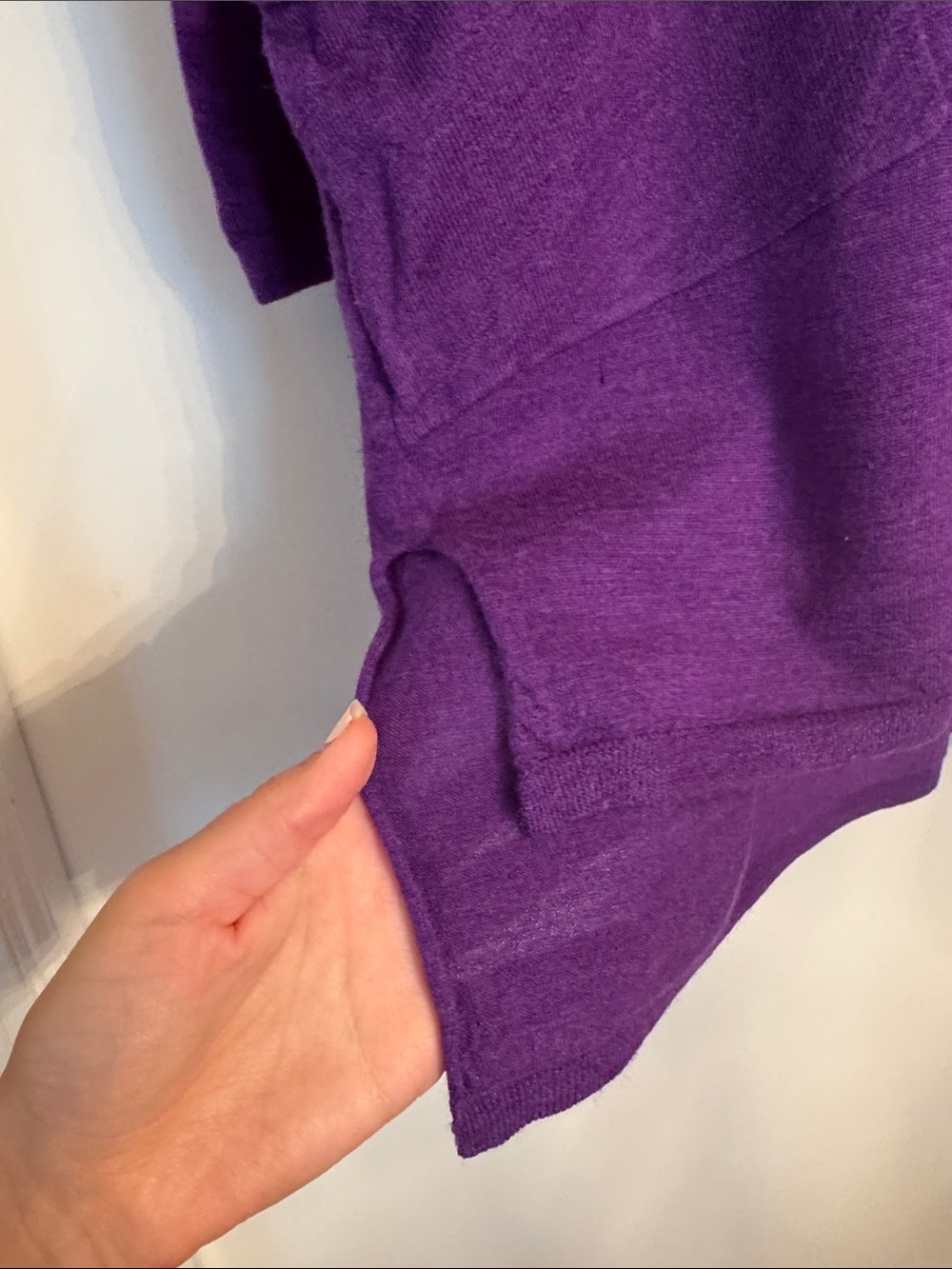 Eileen Fisher V-Neck Tunic Sweater with Pockets - Picture 3 of 6